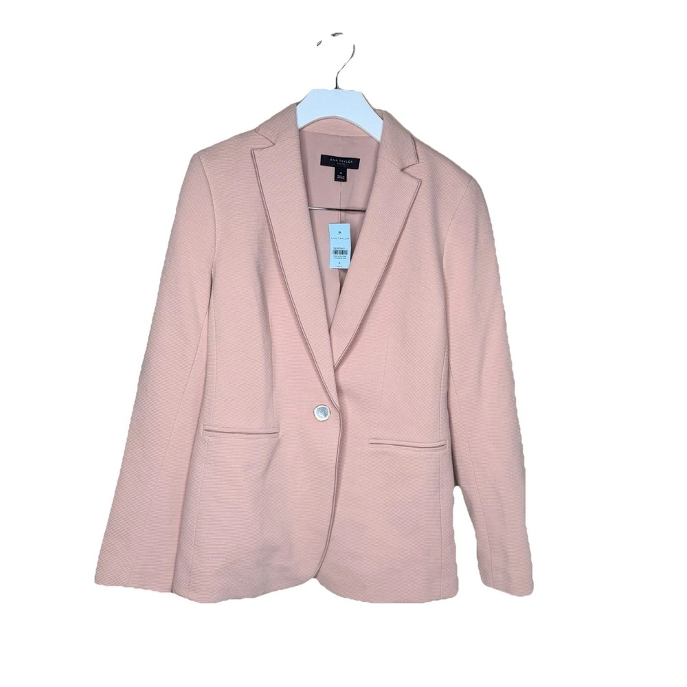 Talbots Blazer Jacket Women's‎ SZ-4 Petite Single Breasted Warm Blush Pink NWT